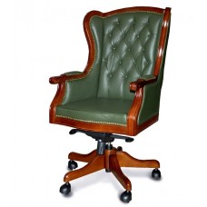 Кресло руководителя Брайтон кожа, зеленое