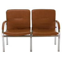 Кресло STAFF-2 chrome S двухместное с мягкими подлокотниками
