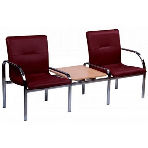 Купить Кресло STAFF-2 T chrome двухместное со столиком