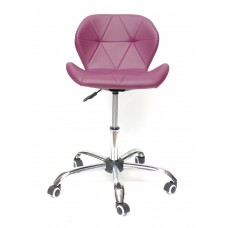 Кресло офисное Invar (Инвар) хромированная база, экокожа, пурпурный (62)