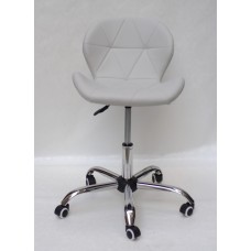 Кресло офисное Invar (Инвар) хромированная база, экокожа, серый (10)