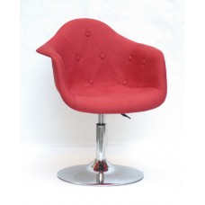 Кресло Leon soft (Леон софт) поворотное на блине красное (К-9), вискоза