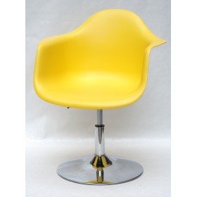 Кресло Leon (Леон) поворотное на блине желтое (12), пластик