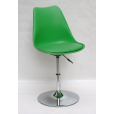 Кресло барное Milan (Милан) хромированная база, кожзам зеленый (44)
