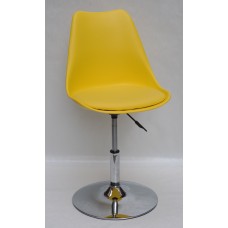 Кресло барное Milan (Милан) хромированная база, кожзам желтый (14)