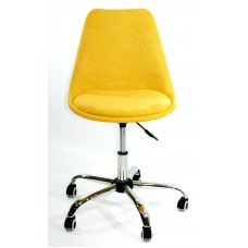 Кресло офисное Milan (Милан) хромированная база, шенилл желтый G (100)