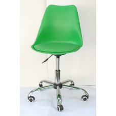 Кресло офисное Milan (Милан) хромированная база, экокожа, зеленый (44)
