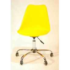 Кресло офисное Milan (Милан) хромированная база, экокожа, желтый (14)