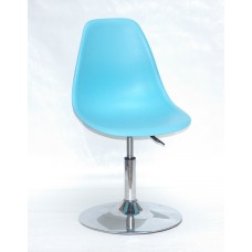 Кресло барное Nik (Ник) хромированная база, пластик голубой (52)