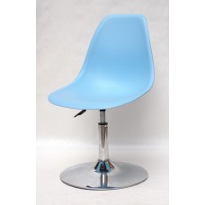 Кресло барное Nik (Ник) хромированная база, пластик голубой (50)