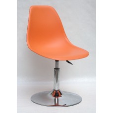 Кресло барное Nik (Ник) хромированная база, пластик оранжевый (70)