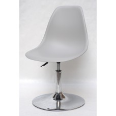 Кресло барное Nik (Ник) хромированная база, пластик серый (10)