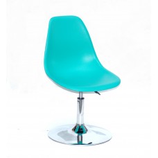 Кресло барное Nik (Ник) хромированная база, пластик зеленый (42)
