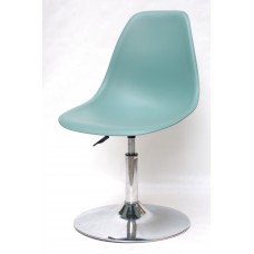 Кресло барное Nik (Ник) хромированная база, пластик зеленый (40)