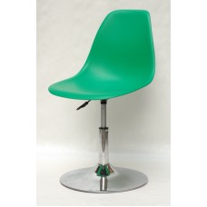 Кресло барное Nik (Ник) хромированная база, пластик зеленый (47)