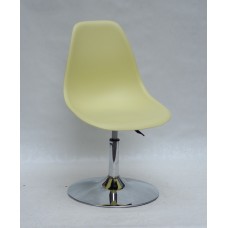 Кресло барное Nik (Ник) хромированная база, пластик желтый (15)