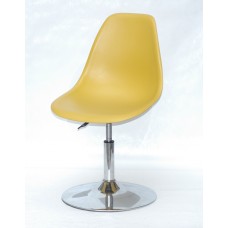 Кресло барное Nik (Ник) хромированная база, пластик желтый (11)