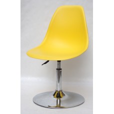 Кресло барное Nik (Ник) хромированная база, пластик желтый (12)