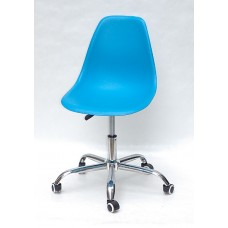 Кресло офисное Nik (Ник) хромированная база, пластик голубой (51)