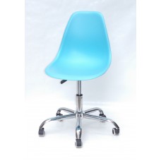 Кресло офисное Nik (Ник) хромированная база, пластик голубой (52)