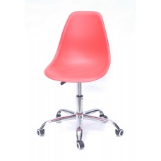 Кресло офисное Nik (Ник) хромированная база, пластик красный (05)