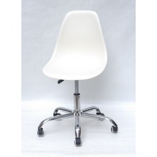 Кресло офисное Nik (Ник) хромированная база, пластик молочный (56)