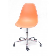 Кресло офисное Nik (Ник) хромированная база, пластик оранжевый (70)