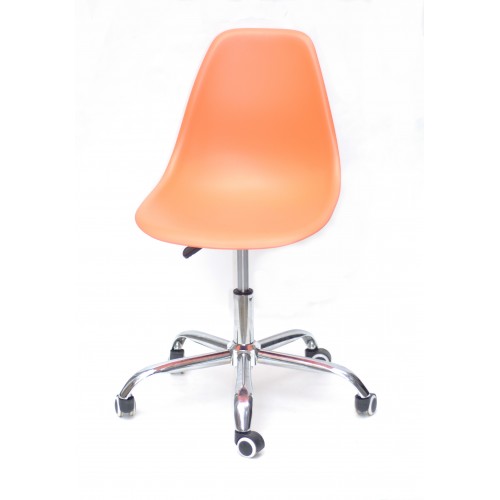 Купить Кресло офисное Nik (Ник) хромированная база, пластик оранжевый (70)