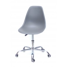 Кресло офисное Nik (Ник) хромированная база, пластик серый (21)