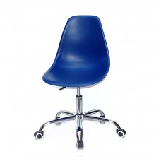 Кресло офисное Nik (Ник) хромированная база, пластик синий (54)