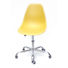 Кресло офисное Nik (Ник) хромированная база, пластик желтый (11)