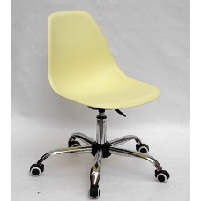 Кресло офисное Nik (Ник) хромированная база, пластик желтый (15)