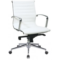Кресло Алабама M офисное, мультиблок, средняя спинка, белое