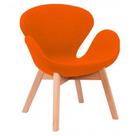 Кресло Сван оранжевое, мягкое